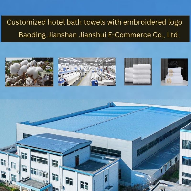 Factory exterior, production workshop and towel examples